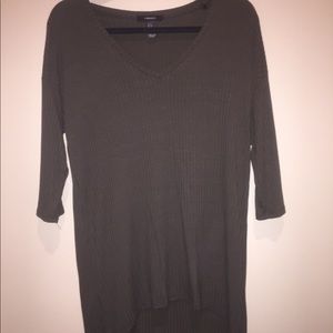 Forever 21 quarter sleeve v-neck long sweater